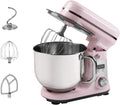 Robot de cuisine 4-en-1, 6 L, 65 dB, silencieux, 6 vitesses + fonction Pulse, Robot pâtissier super silencieux, bol de 6 litres