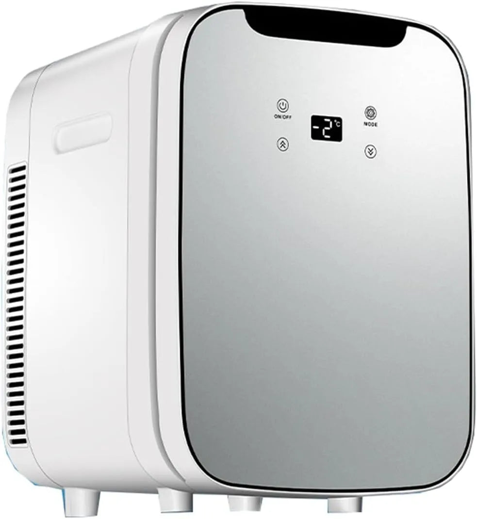 Réfrigérateur, 20 L, 220 V, portable, écran LCD, 2 zones de température, argenté