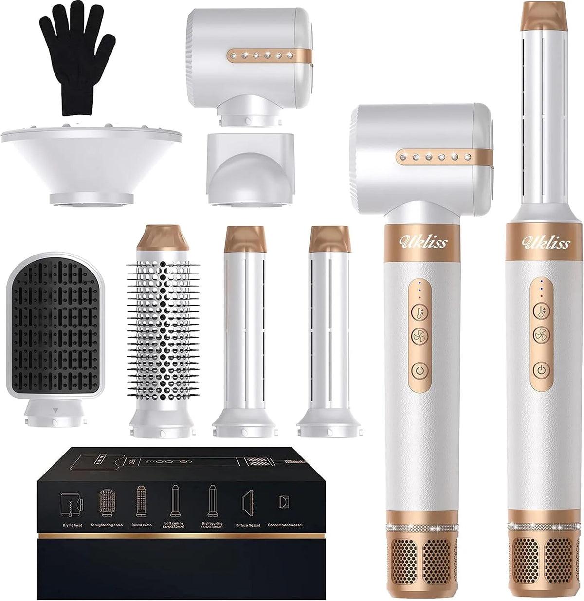 Brosse, brosse électrique lissante, fonction chauffante, pour Femmes Styling, UKLISS