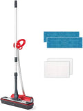 appareil électrique de nettoyage des sols, Nettoyeur, vapeur, sans fil, rouge, pour tous types de sols et surfaces lavables verticalemen