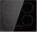 Produit 4 Brûleurs, COMFEE' Table de Cuisson à Induction 7400W, Noir, 9 Niveaux de Puissance, Surface Agrandie de 20%, Fonction Boost, Commande