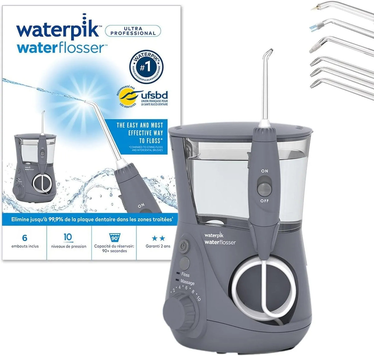 Waterpik Ultra pour usage professionnel Hydropulseur Dentaire -10 niveaux de pression